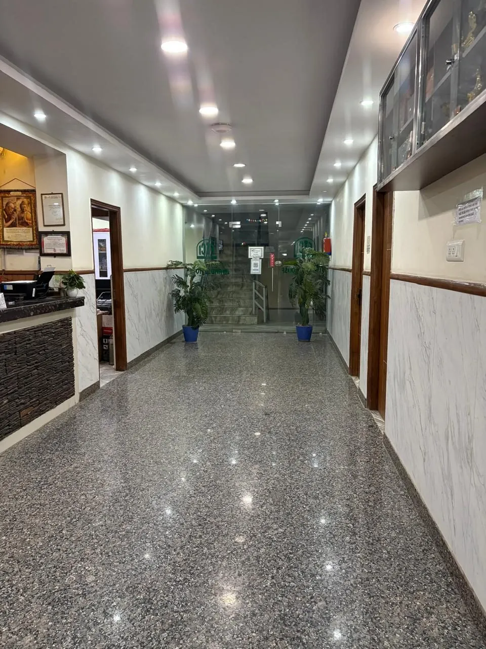 A guest-room corridor at Nyamdel House