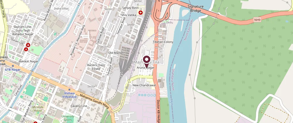 Map showing Nyamdel House, Delhi in Delhi
