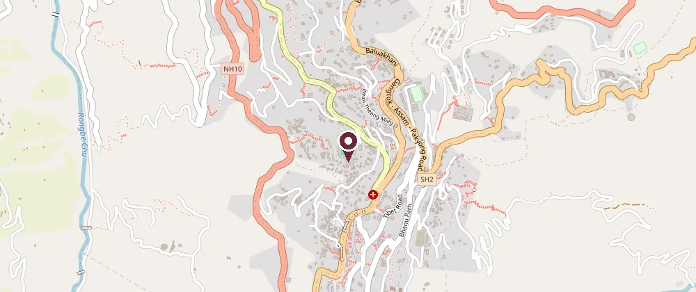 Map showing Hotel Tibet Gangtok in Gangtok, Sikkim